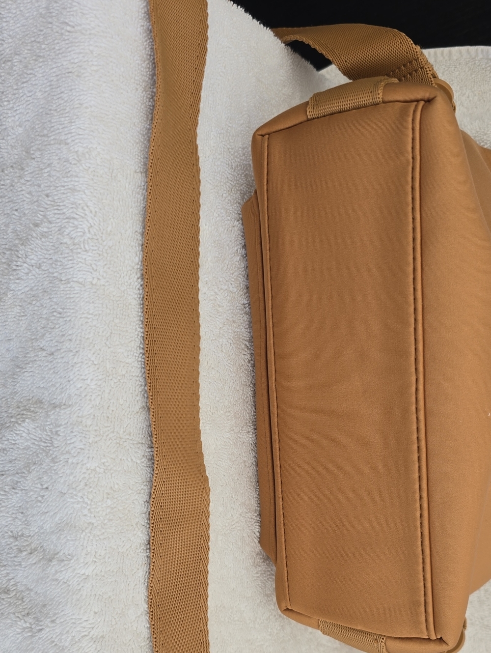 Dagne Dover Caramel Tan Crossbody Bag with Adjustable Strap - Picture 6 of 11